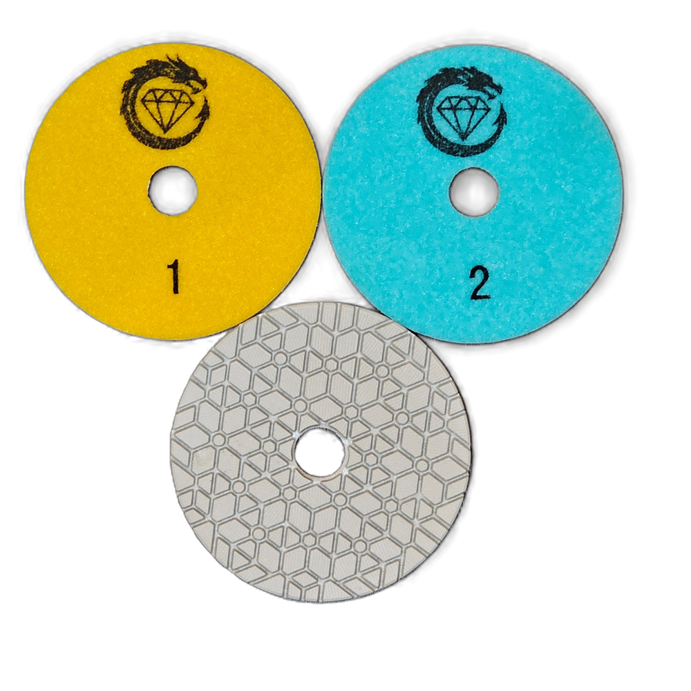 D100/4" 3 Step V1 premium wet polishing pads
