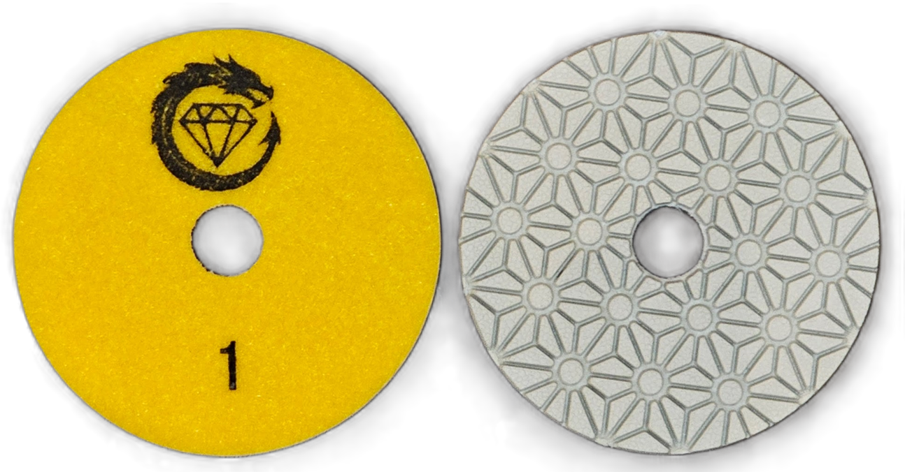 D100/4" 3 Step V2 premium wet polishing pads