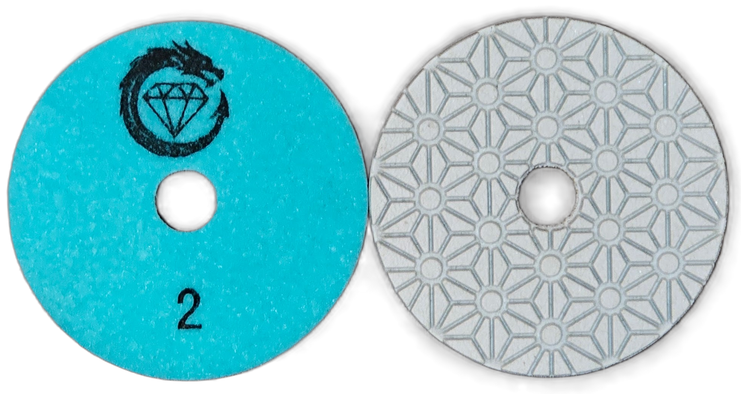 D100/4" 3 Step V2 premium wet polishing pads