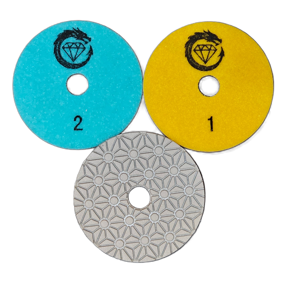 D100/4" 3 Step V2 premium wet polishing pads