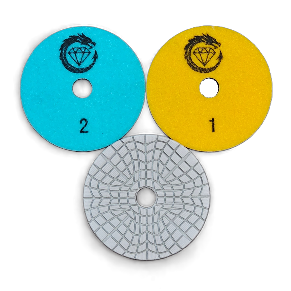 D100/4" 3 Step V3 premium wet polishing pads