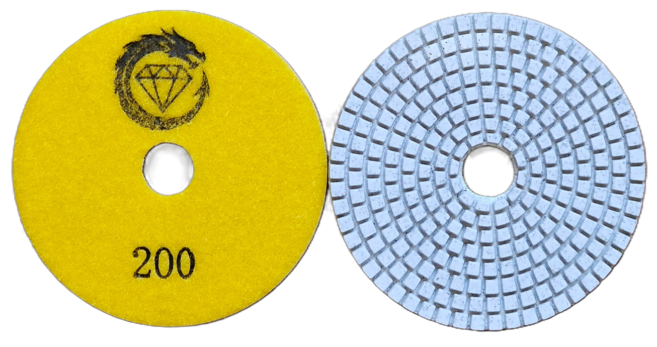 D100/4" 7 Step premium wet polishing pads