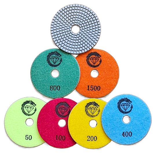 D100/4" 7 Step premium wet polishing pads